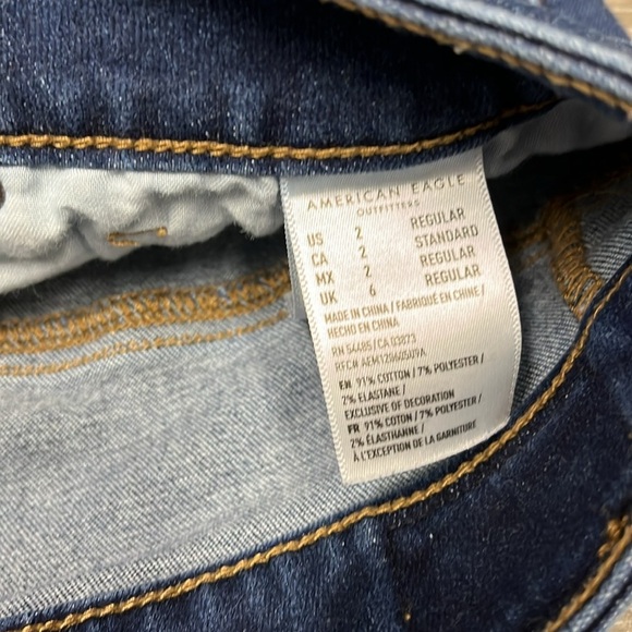 American Eagle Denim Hi-Rise Mini Skirt Next Level Stretch Size 2 - Picture 4 of 5